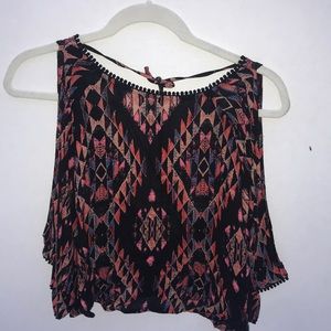 Urban Outfitters aztec printed crop top